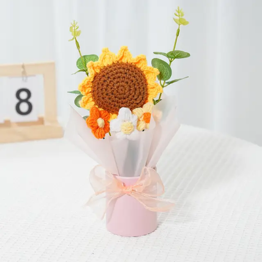 Sunflower Bouquet 💐 make with woolen flower.